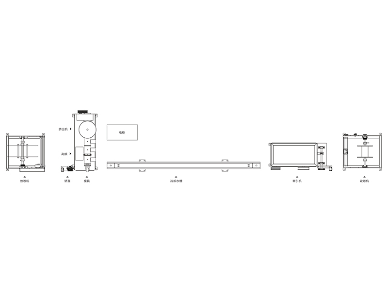 PE Steel Wire and Wire Rope Overplastic Production Line